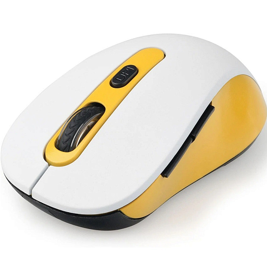 Мышь БП GEMBIRD MUSW-221-Y белый/жёлтый