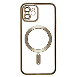Задняя накладка SM027 SafeMag для iPhone 12 (gold) (232389)