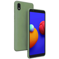 Силиконовый чехол SKIN SHELL для Samsung Galaxy A01 Core (Хаки)
