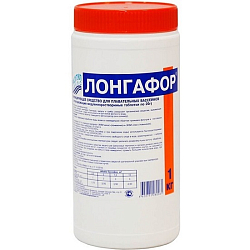 М18, Маркопул Кемиклс, ЛОНГАФОР, 1кг ведро, табл.20гр, медленнорастворимый хлор для непрерывной дезинфекции воды, уп.12