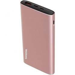 Внешний АКБ DIGMA DGPF10F (10000mAh) 3A QC PD 20W розовый (DGPF10F20APN)