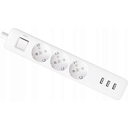 Сетевой удлинитель  2.0м XIAOMI Power Strip 20W 2A1C (XMCXB05QMN)