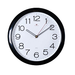 Часы настенные аналоговые Бюрократ WallC-R78P D29см черный