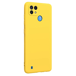 Силиконовый чехол SILICONE CASE Soft Matte для Realme C21 желтый