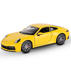 Машинка WELLY 1:24 Porsche 911 Carrera S4, желтый