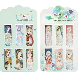 Набор магнитных закладок для книг Calligrata 6 штук, "Аниме", МИКС