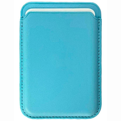 Кошелек для карт Leather Card Holder с анимацией (крепкий магнит) (Голубой)