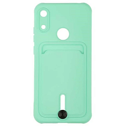 Задняя накладка ZIBELINO Card Holder для Honor 8A/8A Prime/8A Pro/Y6 2019/Y6S мятный с выталкивателем