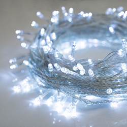 Гирлянда "Нить" 20 м , IP20, 200 LED, свечение белое, 8 режимов