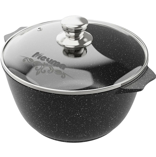 Кастрюля 3л МЕЧТА Гранит black арт.43802