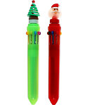 Многоцветная шариковая ручка Calligrata "Елка", автоматическая, 10-ти цветная МИКС