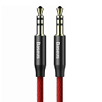 Кабель Jack 3.5 <--> Jack 3.5  1.0м Baseus M30 черныйc с серебрянной вставкой (CAM30-BS1)