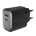 Сетевое ЗУ 1USB/1Type-C PERO TC25 ULTIMATE серый, 25W