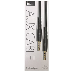 Кабель Jack 3.5 <--> Jack 3.5  1.2м ISA черный