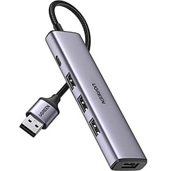 USB-Хаб UGREEN CM473 (20805) серый космос