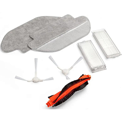 Комплект аксессуаров белый для робот-пылесоса Xiaomi Mijia Robot Vacuum Cleaner MOP LDS, Viomi, V2, SE, 3C (2 фильтра, 2 боковые щетки, 2 мопа, 1 осно