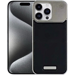 Арома-чехол для iPhone 16, алюминиевый и кожаный Black