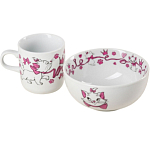 Набор посуды керамической: 2 предмета: тарелка, кружка «Кошечка Мари», Коты Аристократы