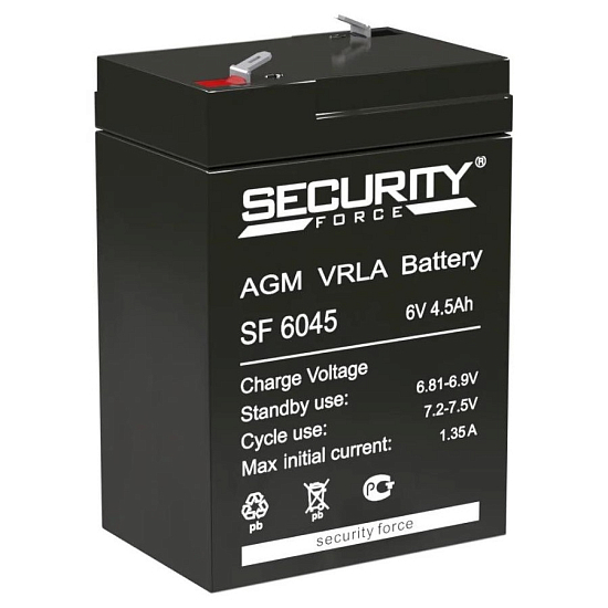 Батарея Security Force SF 6045 (6V 4.5Ah)