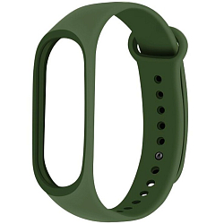 Силиконовый ремешок NONAME для Xiaomi Mi Band 5 silicon dark green
