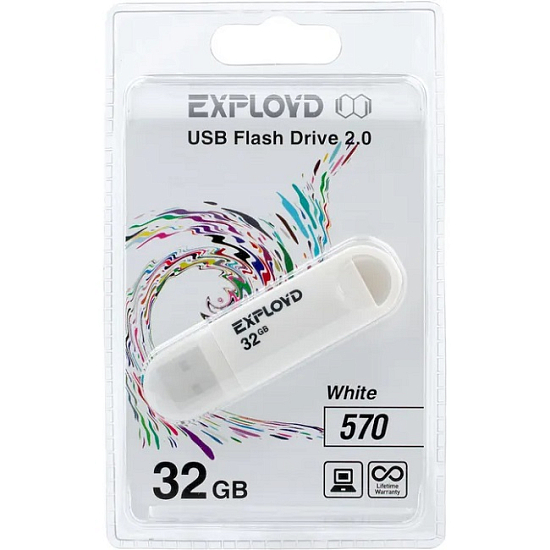 USB 32Gb Exployd 570 белый