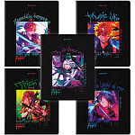 Тетрадь А5 48л. BRAUBERG скоба, клетка, глянцевый лак, Anime (микс в спайке), 404348