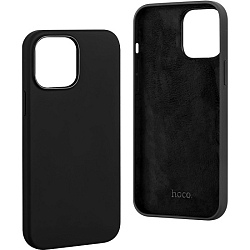 Силиконовый чехол HOCO для iPhone 13 Black (Pure series protective case)