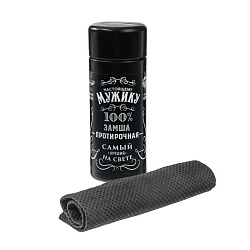 Замша искуственная Cartage "Настоящий мужик" 43×32 см, черный   6783216