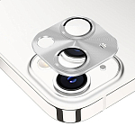 Противоударное стекло на камеру для iPhone 14 серебро