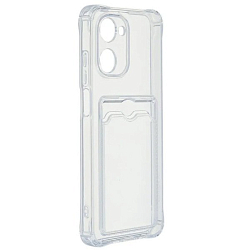 Задняя накладка ZIBELINO Silicone Card Holder для Realme 10 4G (прозрачный) защита камеры