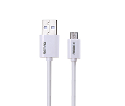 Кабель USB <--> microUSB  1.0м REMAX Lesu RC-050m белый