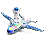 Самолет «Шестерёнки», свет и звук, работает от батареек 9577576