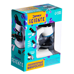 Лабораторный микроскоп, вращающийся объектив с подсветкой, увеличение X40, 100, 400