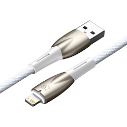 Кабель USB <--> Lightning  1.0м BASEUS Glimmer series белый (CADH000202)