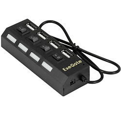 USB-Хаб ExeGate EX293977RUS DUB-42SW черный