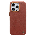 Задняя накладка Cellis SM031 SafeMag для iPhone 16 Pro Натуральная кожа (brown)