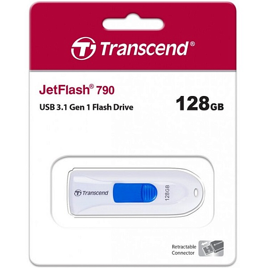 USB 128Gb Transcend  JetFlash 790 белый