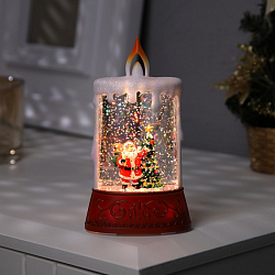 Светодиодная фигура «Дед Мороз» 8 × 14.5 × 4.2 см, пластик, батарейки АААх2 (не в комплекте), свечение тёплое белое