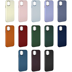 Задняя накладка LEATHER Case для iPhone 11 матовая (микс)