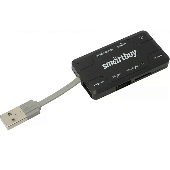 USB-Хаб+Картридер SMARTBUY Combo (SBRH-750-K) Black