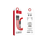 Кабель USB <--> Lightning/Type-C/microUSB  1.0м HOCO U31 Benay в переплёте, чёрный