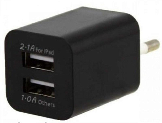 Сетевое ЗУ 2USB 2A OXION ACA-009 черный