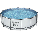 Бассейн каркасный BESTWAY 5612Z Steel Pro Max 488х122см, 19480л, фил.-насос 5678л/ч, лестница, тент