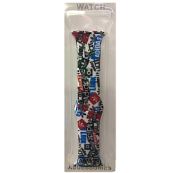 Силиконовый ремешoк NONAME для Apple Watch 38/40mm, с рисунком (Микс)