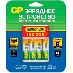 Зарядное устройство GP GP 210AAHC/CPBR-2CR4, 4 слота +4AA 2100mAh (1/12)