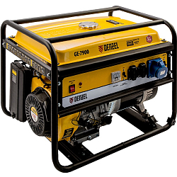 Генератор бензиновый DENZEL GE-7900, 6,5 кВт, 220В/50Гц, 25 л, ручной старт