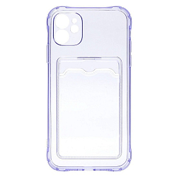 Задняя накладка SC276 для iPhone 11 (violet) с карманом для пластиковых карт