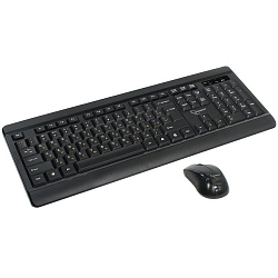 Клавиатура+мышь GEMBIRD KBS-8001 черная (мини-приемник- USB)