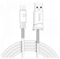 Кабель USB <--> microUSB  1.0м HOCO Pisces X24 белый