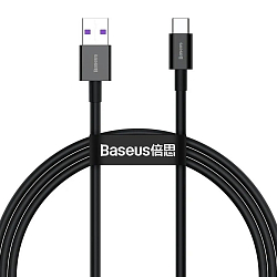 Кабель USB <--> Type-C 1.0м BASEUS Superior Series, черный, 66W (CATYS-01)